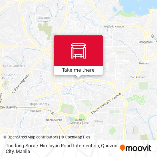 Tandang Sora / Himlayan Road Intersection, Quezon City map