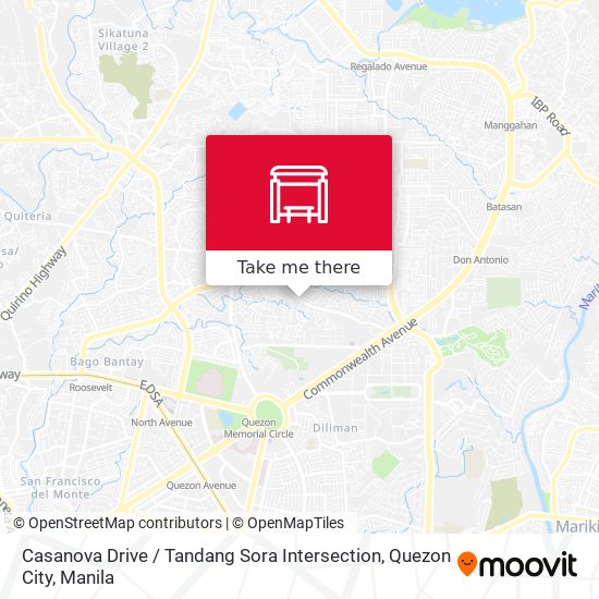Casanova Drive / Tandang Sora Intersection, Quezon City map
