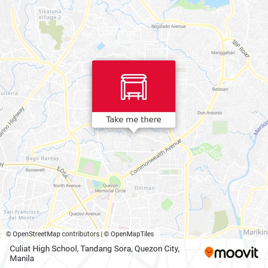 Culiat High School, Tandang Sora, Quezon City map