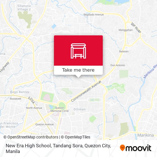 New Era High School, Tandang Sora, Quezon City map
