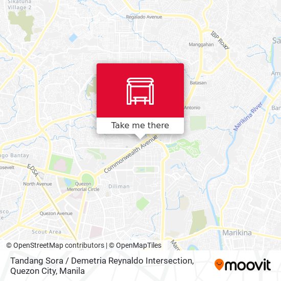 Tandang Sora / Demetria Reynaldo Intersection, Quezon City map