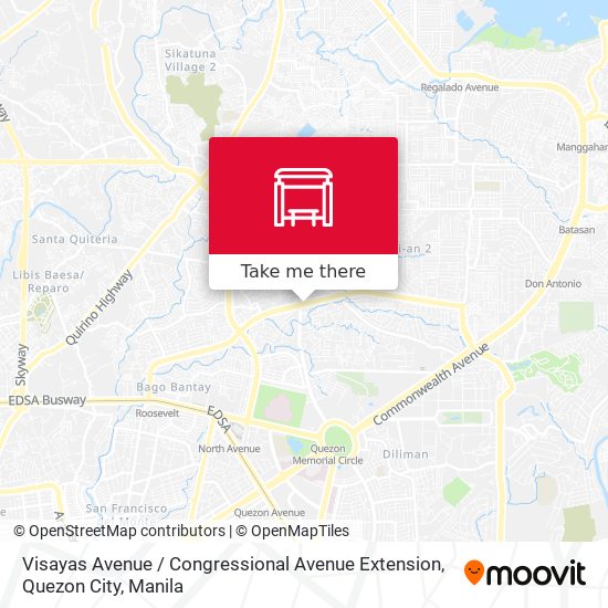 Visayas Avenue / Congressional Avenue Extension, Quezon City map