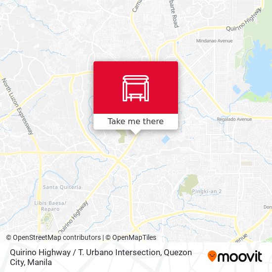 Quirino Highway / T. Urbano Intersection, Quezon City map