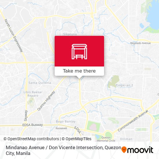 Mindanao Avenue / Don Vicente Intersection, Quezon City map