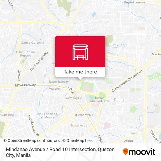 Mindanao Avenue / Road 10 Intersection, Quezon City map