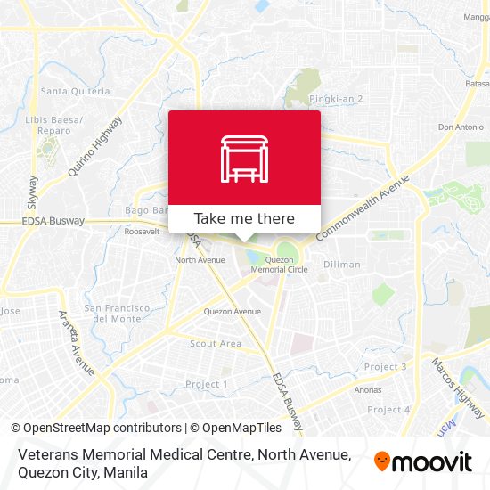 Veterans Memorial Medical Centre, North Avenue, Quezon City map