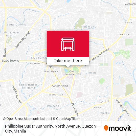 Philippine Sugar Authority, North Avenue, Quezon City map