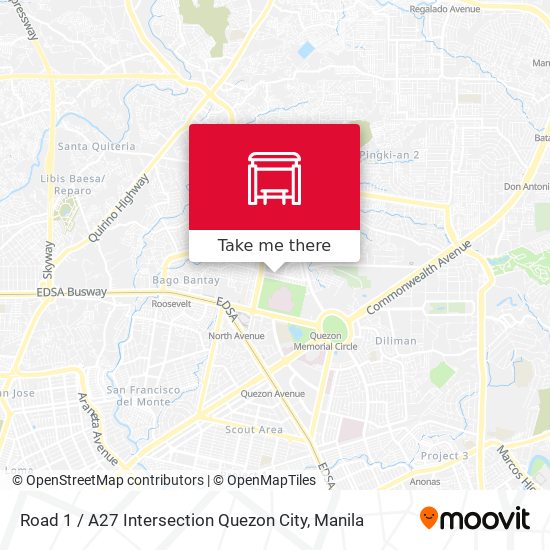 Road 1 / A27 Intersection Quezon City map