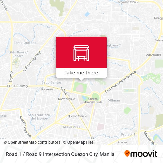 Road 1 / Road 9 Intersection Quezon City map
