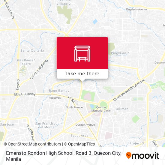 Emensto Rondon High School, Road 3, Quezon City map