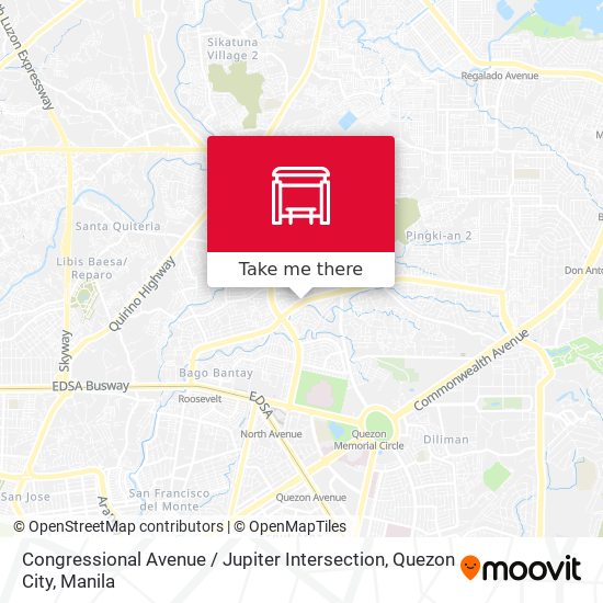 Congressional Avenue / Jupiter Intersection, Quezon City map
