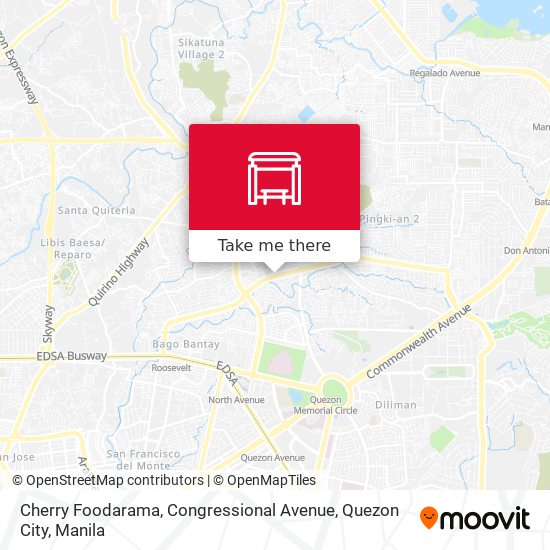Cherry Foodarama, Congressional Avenue, Quezon City map