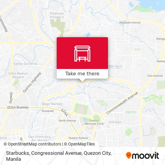 Starbucks, Congressional Avenue, Quezon City map