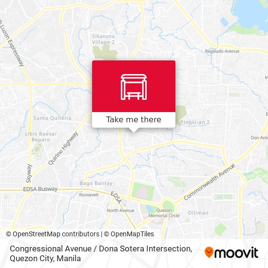 Congressional Avenue / Dona Sotera Intersection, Quezon City map