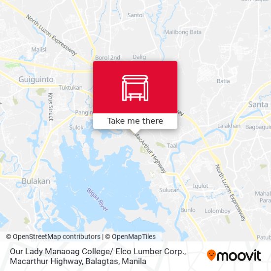 Our Lady Manaoag College/ Elco Lumber Corp., Macarthur Highway, Balagtas map