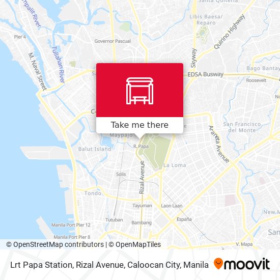 Lrt Papa Station, Rizal  Avenue, Caloocan City map