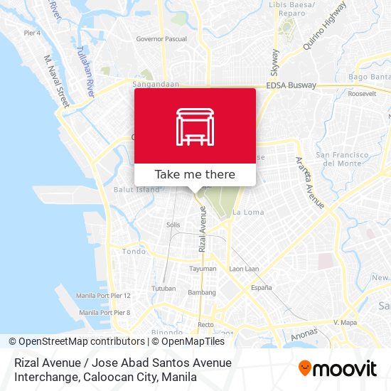 Rizal Avenue / Jose Abad Santos Avenue Interchange, Caloocan City map