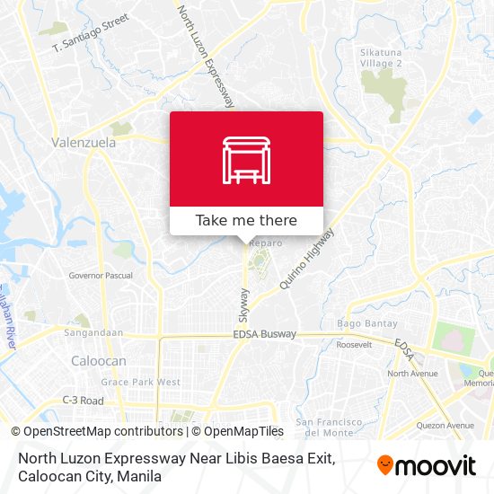 North Luzon Expressway Near Libis Baesa Exit, Caloocan City map