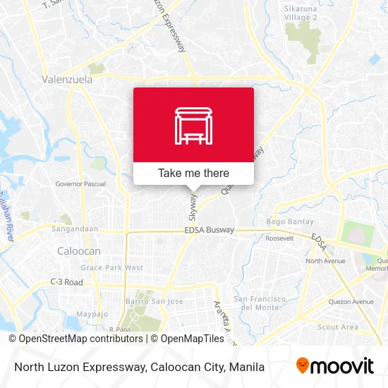 North Luzon Expressway, Caloocan City map