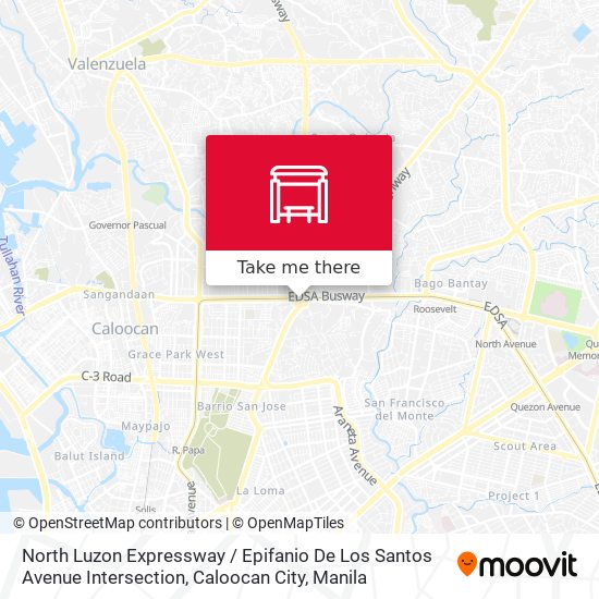 North Luzon Expressway / Epifanio De Los Santos Avenue Intersection, Caloocan City map