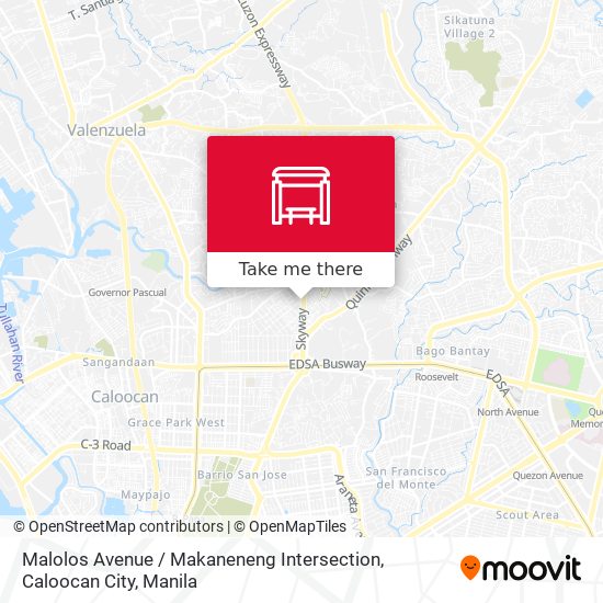 Malolos Avenue / Makaneneng Intersection, Caloocan City map