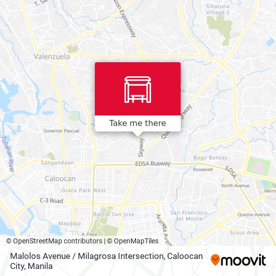 Malolos Avenue / Milagrosa Intersection, Caloocan City map