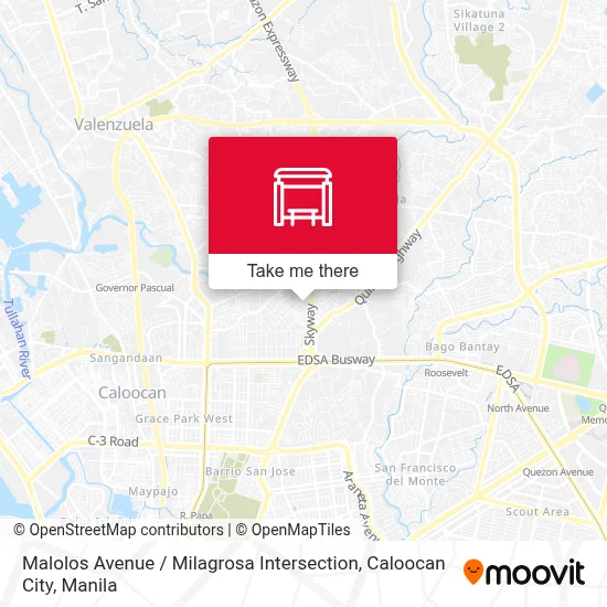 Malolos Avenue / Milagrosa Intersection, Caloocan City map