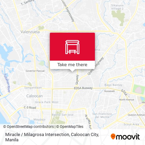 Miracle / Milagrosa Intersection, Caloocan City map