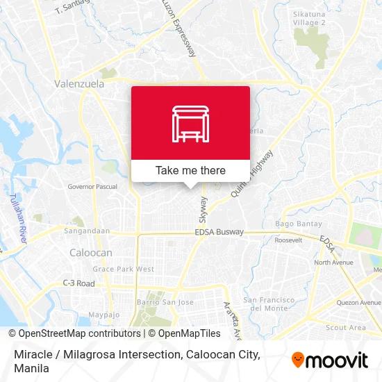 Miracle / Milagrosa Intersection, Caloocan City map