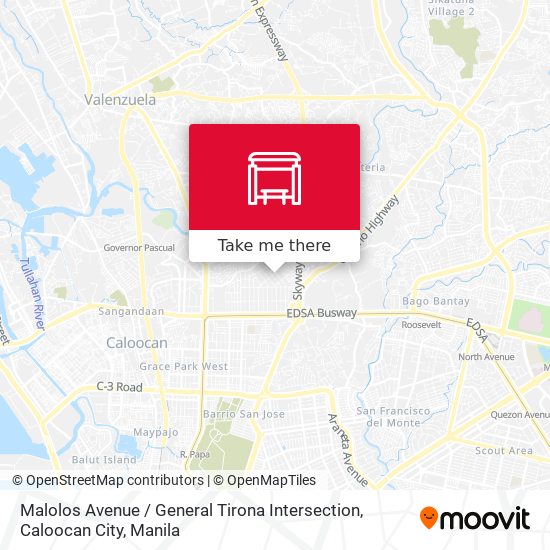 Malolos Avenue / General Tirona Intersection, Caloocan City map
