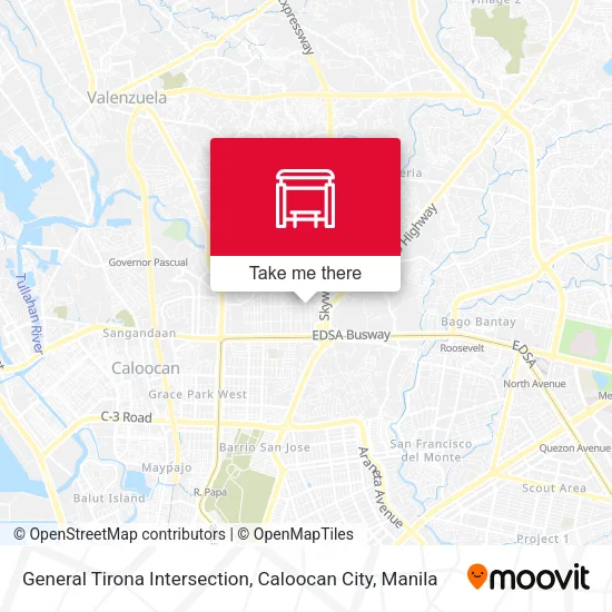 General Tirona Intersection, Caloocan City map