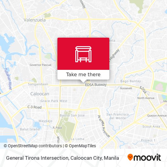 General Tirona Intersection, Caloocan City map