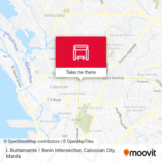L Bustamante / Benin Intersection, Caloocan City map