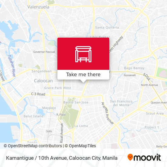 Kamantigue / 10th Avenue, Caloocan City map