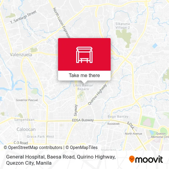 General Hospital, Baesa Road, Quirino Highway, Quezon City map