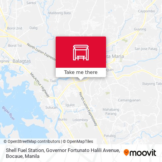 Shell Fuel Station, Governor Fortunato Halili Avenue, Bocaue map