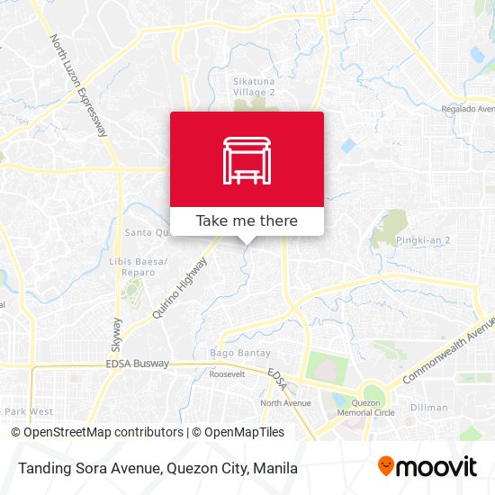Tanding Sora Avenue, Quezon City map