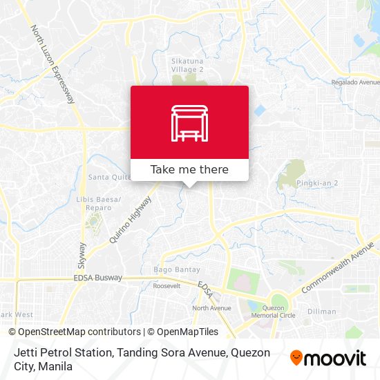 Jetti Petrol Station, Tanding Sora Avenue, Quezon City map