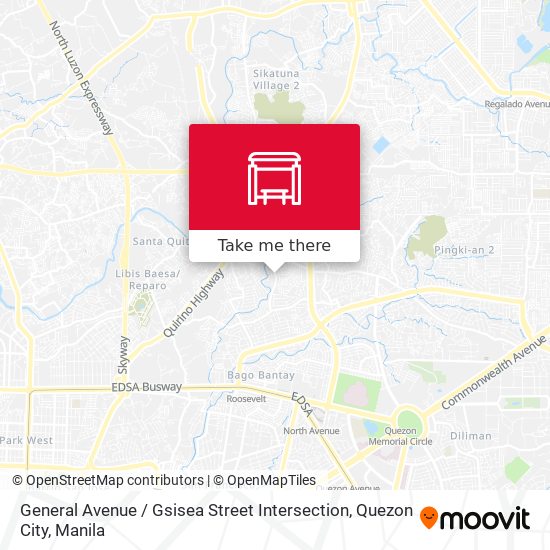 General Avenue / Gsisea Street Intersection, Quezon City map
