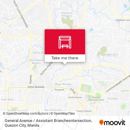 General Avenue / Assistant Branchesntersection, Quezon City map