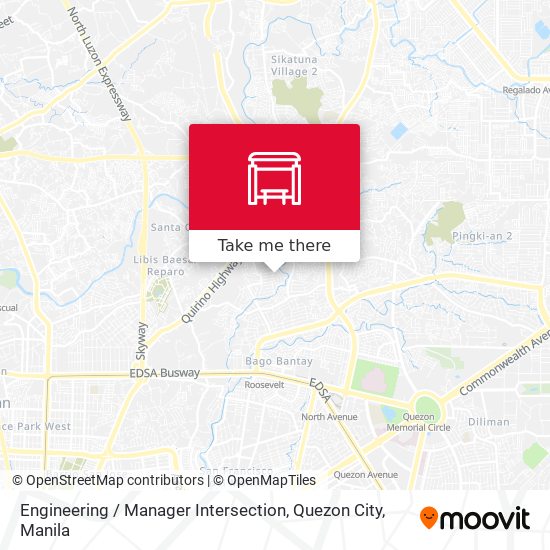 Engineering / Manager Intersection, Quezon City map