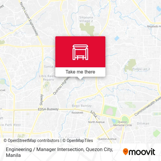 Engineering / Manager Intersection, Quezon City map