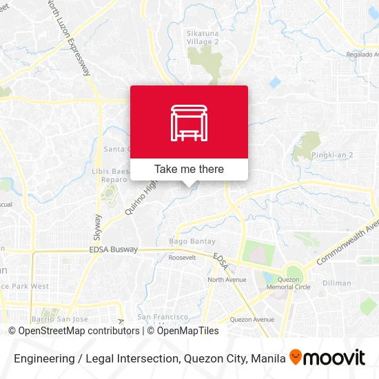 Engineering / Legal Intersection, Quezon City map