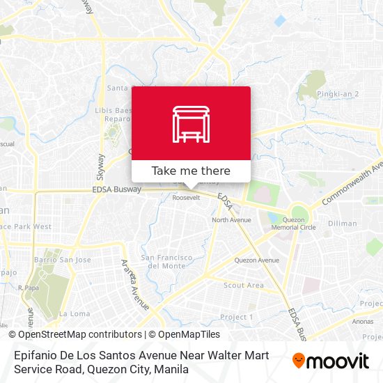 Epifanio De Los Santos Avenue Near Walter Mart Service Road, Quezon City map