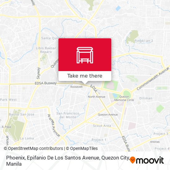 Phoenix, Epifanio De Los Santos Avenue, Quezon City map