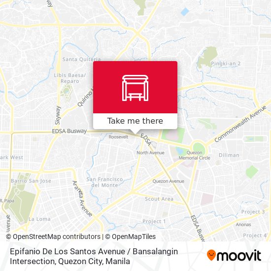 Epifanio De Los Santos Avenue / Bansalangin Intersection, Quezon City map