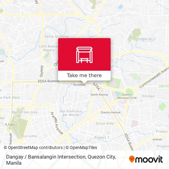 Dangay / Bansalangin Intersection, Quezon City map