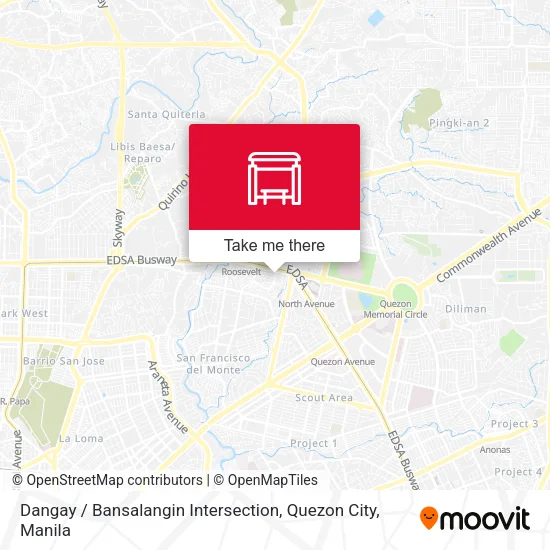 Dangay / Bansalangin Intersection, Quezon City map
