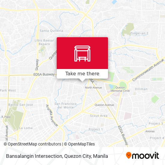 Bansalangin Intersection, Quezon City map