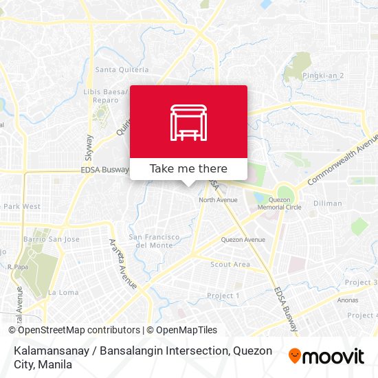 Kalamansanay / Bansalangin Intersection, Quezon City map